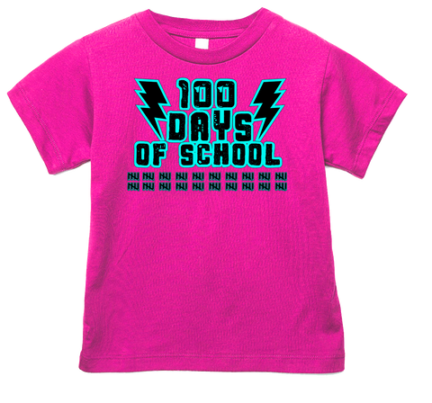 100 Days BOLT Tee, Hot Pink (Toddler, Youth, Adult)