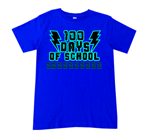 100 Days BOLT Tee, Royal (Toddler, Youth, Adult)