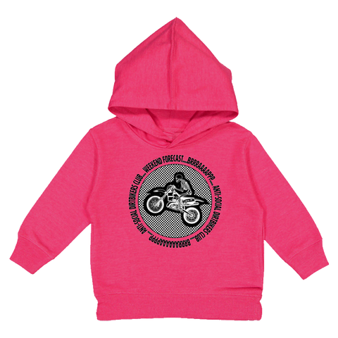 Antisocial Club Hoodie, Hot Pink (Toddler, Youth, Adult)