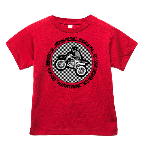 Antisocial Club Tee, Red  (Infant, Toddler, Youth, Adult)