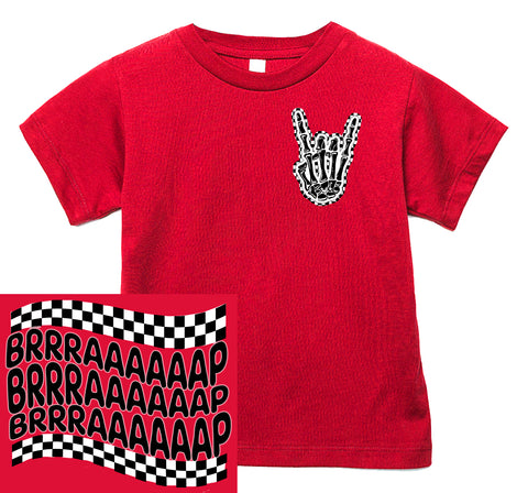 Brraapp Wave Tee, Red  (Infant, Toddler, Youth, Adult)