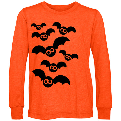 Bats Long Sleeve, Orange (Youth, Adult)
