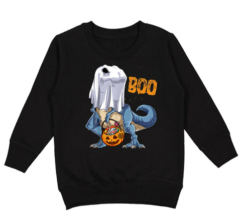 Ghost Dino Crew Sweatshirt, Saltwater  (Toddler, Youth, Adult)