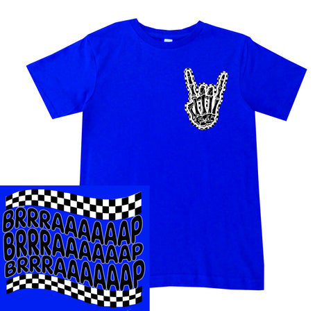 Brraapp Wave Tee, Royal  (Infant, Toddler, Youth, Adult)