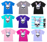 Bunny Skelly (bow)  Tees (Infant to Adult)