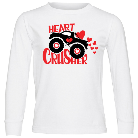 Crusher LS Shirt, White (Infant, Toddler, Youth, Adult)