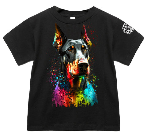 Doberman Drip  Tee or Tank,White  (Infant, Toddler, Youth, Adult)