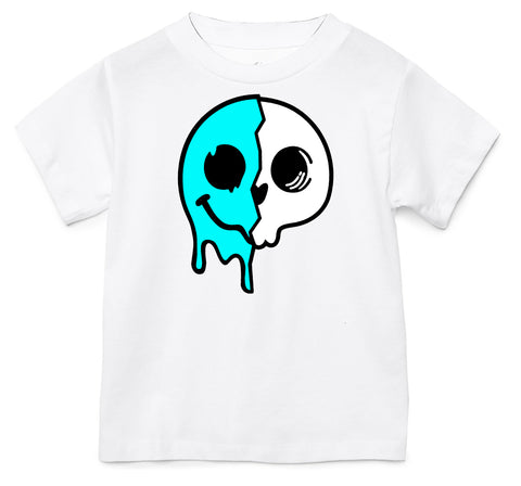 Drip Happy Skull Tee, White  (Infant, Toddler, Youth, Adult)