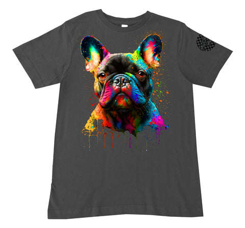 Frenchie Drip Tee or Tank, Charc  (Infant, Toddler, Youth, Adult)