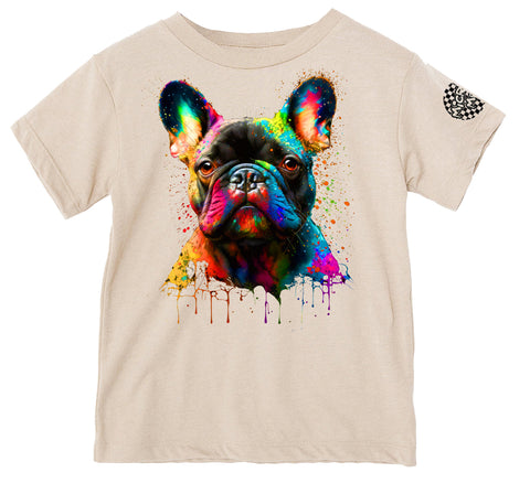 Frenchie Drip Tee or Tank, Natural  (Infant, Toddler, Youth, Adult)