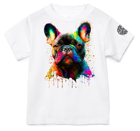Frenchie Drip Tee or Tank, White  (Infant, Toddler, Youth, Adult)