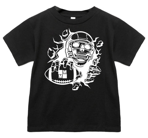 Football Skelly Tee, Black (Infant, Toddler, Youth, Adult)