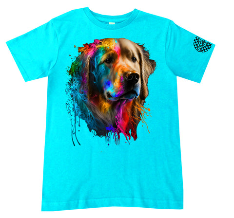 Golden Retriever Drip  Tee or Tank, Tahiti  (Infant, Toddler, Youth, Adult)