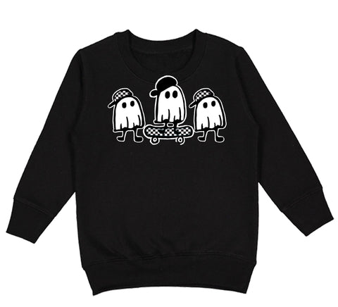 Ghost Group Crew Sweatshirt,Black  (Toddler, Youth, Adult)