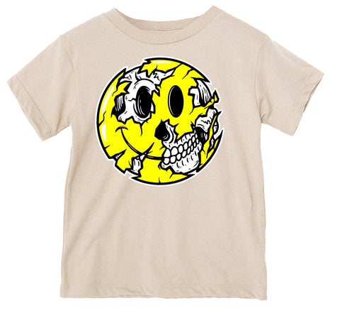 Happy Skull Tee, Natural  (Infant, Toddler, Youth, Adult)
