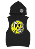 *Happy Skull Fleece Muscle Tank, Black (Toddler, Youth, Adult)