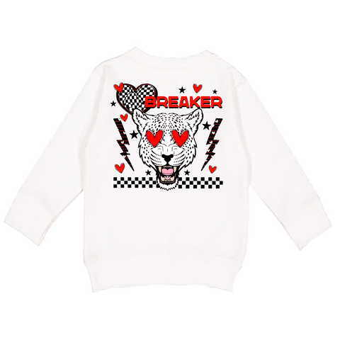 Heartbreaker Crew Sweatshirt, White (Toddler, Youth, Adult)