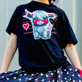 Highland Cow Love Tee, Black (Infant, Toddler, Youth, Adult)