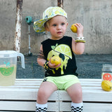 *Lemon Drip Tank, Black  (Infant, Toddler, Youth, Adult)
