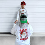 Merry Christmas Crew Sweatshirt, White (Toddler, Youth, Adult)