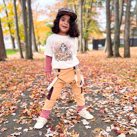 Autumn Skull Tee, Natural  (Infant, Toddler, Youth, Adult)