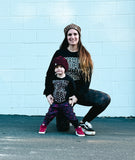 CUSTOM Knit Checkers Long Sleeve Shirt, Black  (Infant, Toddler, Youth, Adult)