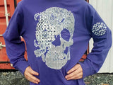 Stripe Skull LS Shirt, Purple (Infant, Toddler, Youth, Adult)