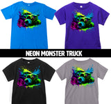 Neon Monster Truck Tees, (Multiple Options)
