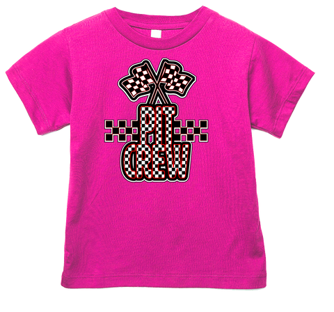 Pit Crew Tee, Hot Pink (Infant, Toddler, Youth, Adult)