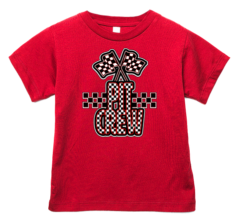 Pit Crew Tee, Red  (Infant, Toddler, Youth, Adult)