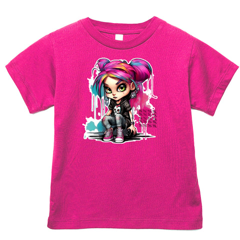 100 Days PUNK GIRL Tee, Hot PInk (Toddler, Youth, Adult)
