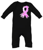 *Awareness Ribbon Checks Romper, Black- (Infant)