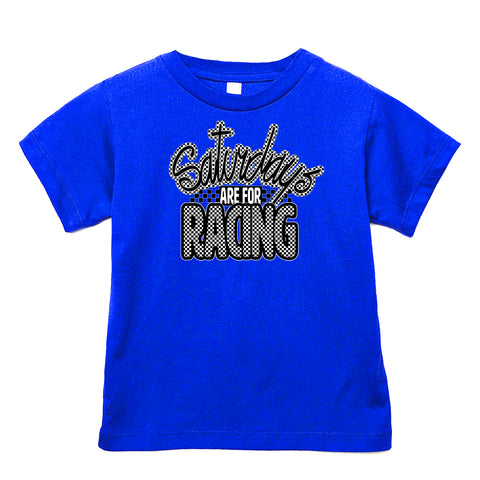 Saturdays are for Racing Tee, Royal (Infant, Toddler, Youth, Adult)