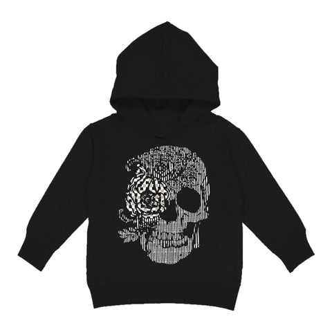 -Skull Stripe Hoodie, Black (Toddler, Youth, Adult)