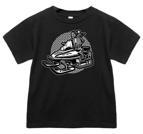Snowmobiling Skelly Tee, Black (Infant, Toddler, Youth, Adult)