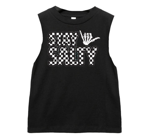Stay Salty Tank, Black  (Infant, Toddler, Youth, Adult)