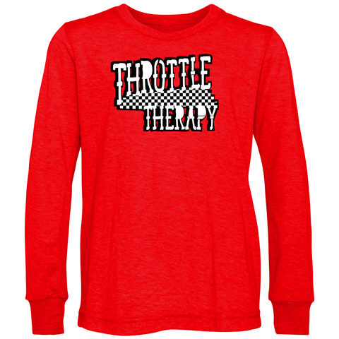 Throttle Therapy Long Sleeve, Red (Toddler, Youth, Adult)