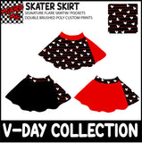 MTO- Valentine Stripes Skater Skirts (Infant, Toddler, Youth)