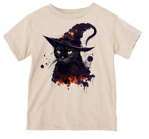 Witchy Cat Tee, Natural (Infant, Toddler, Youth, Adult)