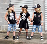 TAT-Skull Muscle Tank, Black (Infant, Toddler, Youth, Adult)