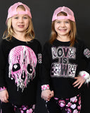 Valentine Drip Skull  LS Shirt, Black (Infant, Toddler, Youth)