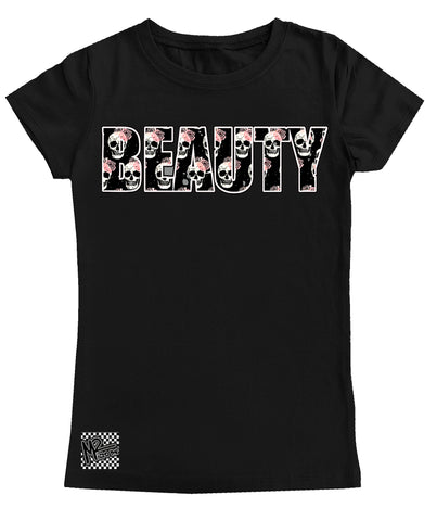 ZS- Beauty GIRLS Fitted Tee, Black (Youth, Adult)