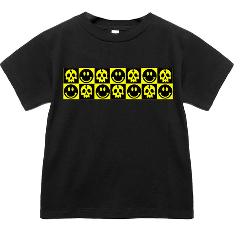 Happy Skelly Tee, Black  (Infant, Toddler, Youth, Adult)
