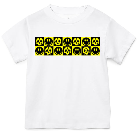 Happy Skelly Tee, White  (Infant, Toddler, Youth, Adult)