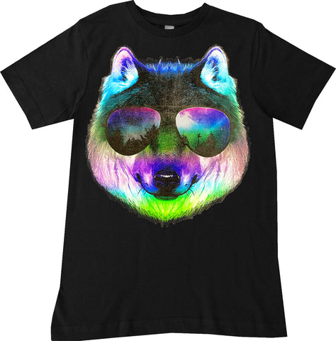 Cool Wolf Tee, Black (Infant, Toddler, Youth, Adult)