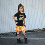 *MTO Gold Plaid Skater Skirt (Infant, Toddler, Youth)