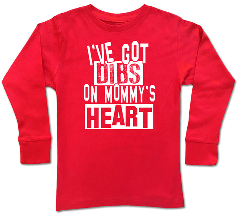 Dibs on Mommy Long Sleeve Shirt, Red (Infant, Toddler, Youth, Adult)
