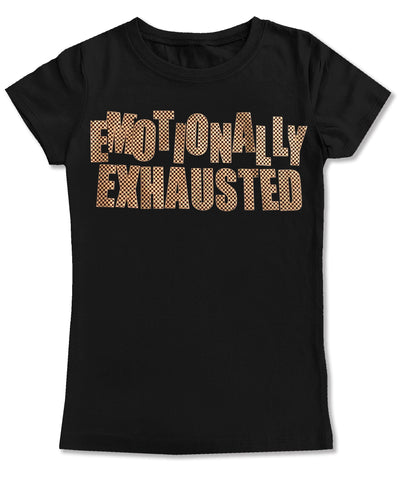 Emotionally Exhausted Fitted Tee, Black (Infant, Toddler, Youth)