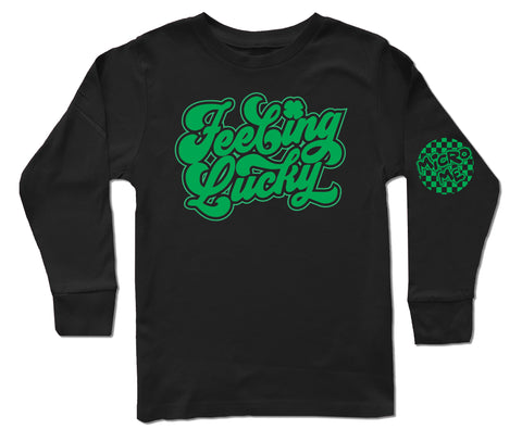 Feeling Lucky Long Sleeve Shirt, Black (Infant, Toddler, Youth, Adult)