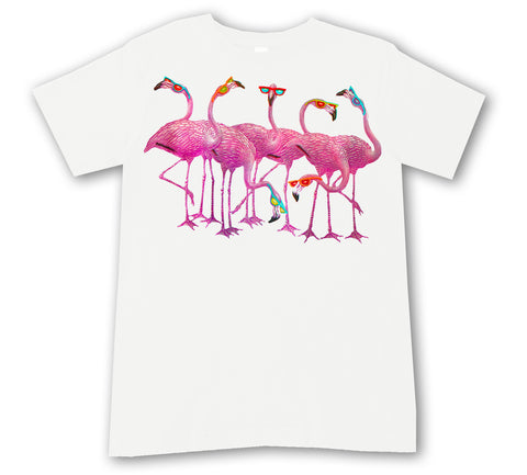 SV-Flamingos Tee, White (Infant, Toddler, Youth, Adult)